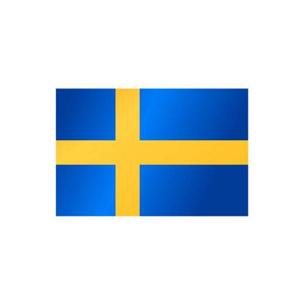 Stein HGS Länderflagge Schweden, 400 x 150 cm (Hochformat), mit Kunststoff-Karabiner, FlagTop 160 g/m², für Fahnenmasten ab 8 m, mit Hohlsaum für Ø 4 cm Ausleger, 27561