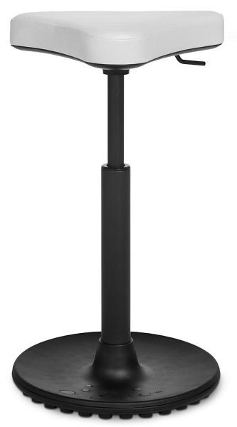 Deskin Stehhilfe SITNESS 42 PLUS, Tellerfuß mit thermoplastischen Kunststoffen, schwarz, Kunstleder Weiß, 346329