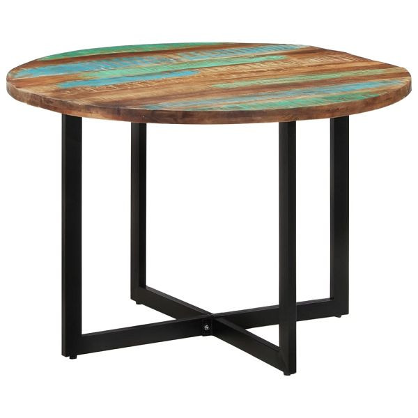 vidaXL Esstisch 110x75 cm Altholz Massivholz, Material: Recyceltes Massivholz, pulverbeschichtetes Eisen, 338480