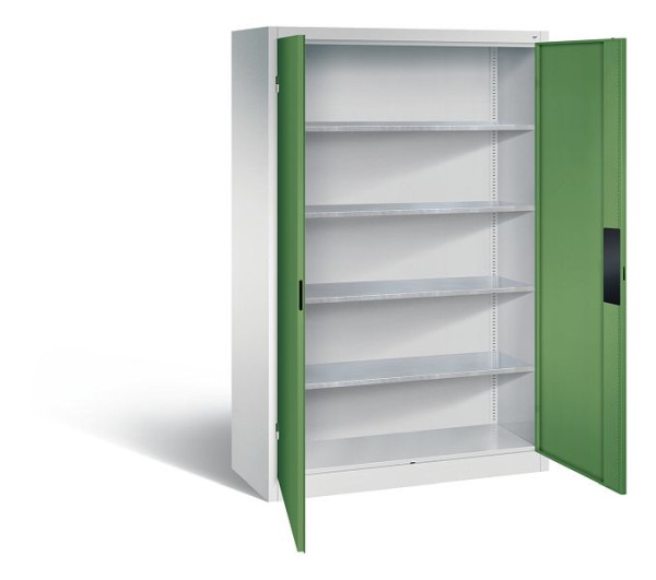 C+P Werkzeugschrank Acurado, H1950xB1200xT500mm, Farbe: Lichtgrau / Resedagrün, Muldengriff, 8931-052 S10281