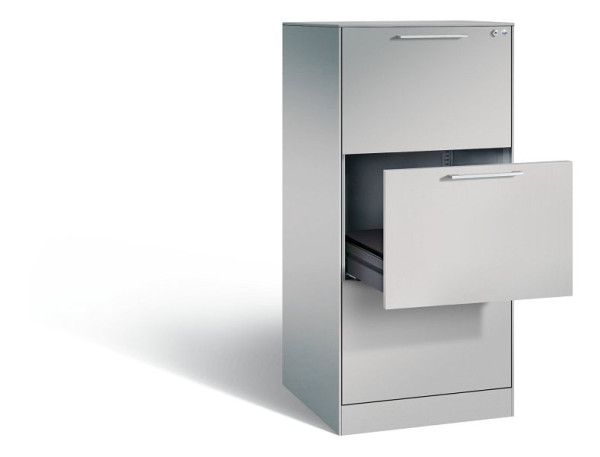 C+P Karteischrank Asisto, H1310xB562xT600mm, Farbe: Weißaluminium, Bügelgriff, 146224-322 S10023