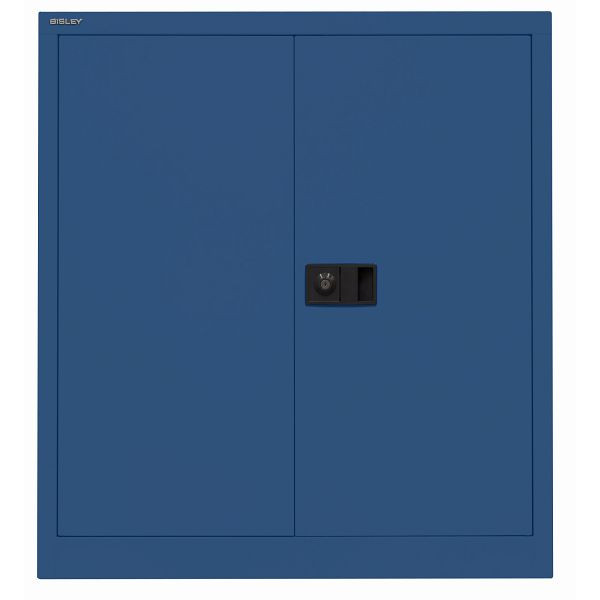 Bisley Flügeltürenschrank UNIVERSAL, 1 verzinkter Fachboden für 2 Ordnerhöhen, Breite 914 mm, 639 oxfordblau, E402A01G639