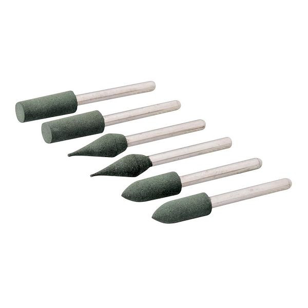 Silverline Gummi-Polierstifte für Rotationswerkzeuge, 6-tlg. Satz, Ø 6 mm, 719801