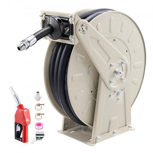 VEVOR 15m Kraftstoffschlauchtrommel, 3/4-Zoll NBR-Schlauch, Zapfpistole, Automatische Rückwicklung, Für Diesel Kerosin Benzin, CYRGJPDDK50FAK6C2001V0
