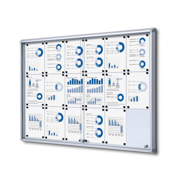 Showdown Displays Schaukasten mit Schiebetür Brandschutz (18xA4), SCSL18xA4