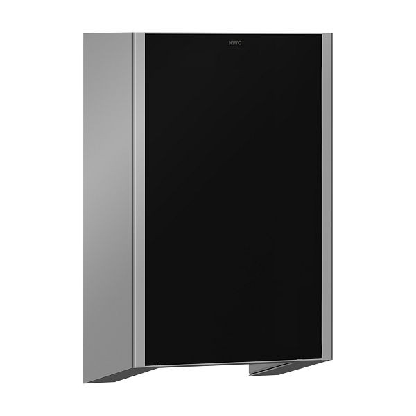 KWC Händetrockner, EXOS, Edelstahl, IR, 200x325x120 mm, Front ESG schwarz, 230 V, 2030034622