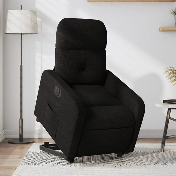 vidaXL Relaxsessel mit Aufstehhilfe Elektrisch Schwarz Stoff, 3206815