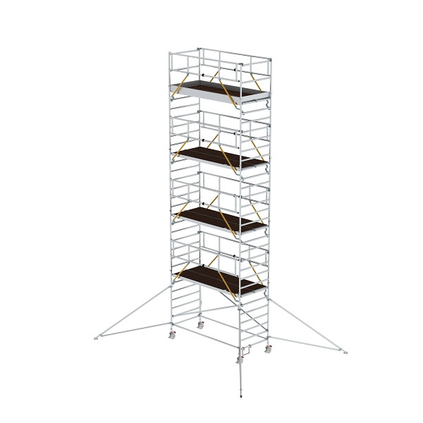 Munk Günzburger Steigtechnik Rollgerüst SG 1,35 x 3,0 m mit Ausleger & Doppel-Plattform Plattformhöhe 8,39 m, 169839
