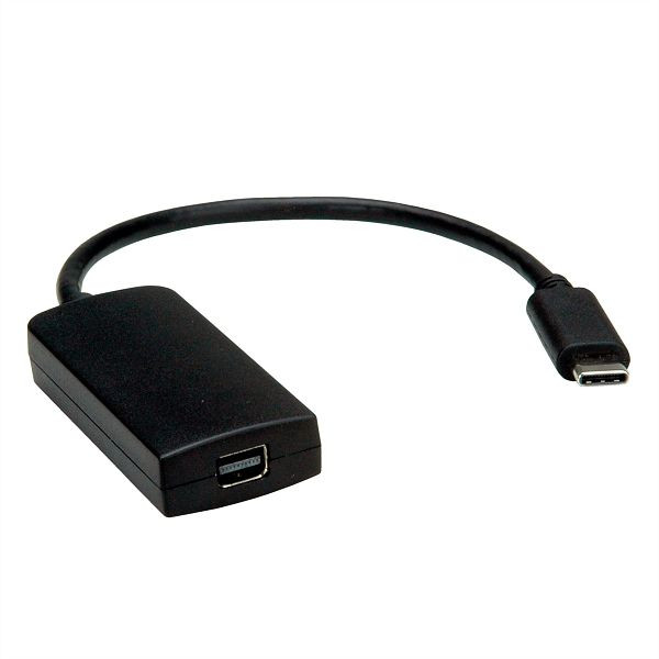 VALUE Display Adapter USB Typ C - Mini DisplayPort Version 1.2, schwarz, 12.99.3226