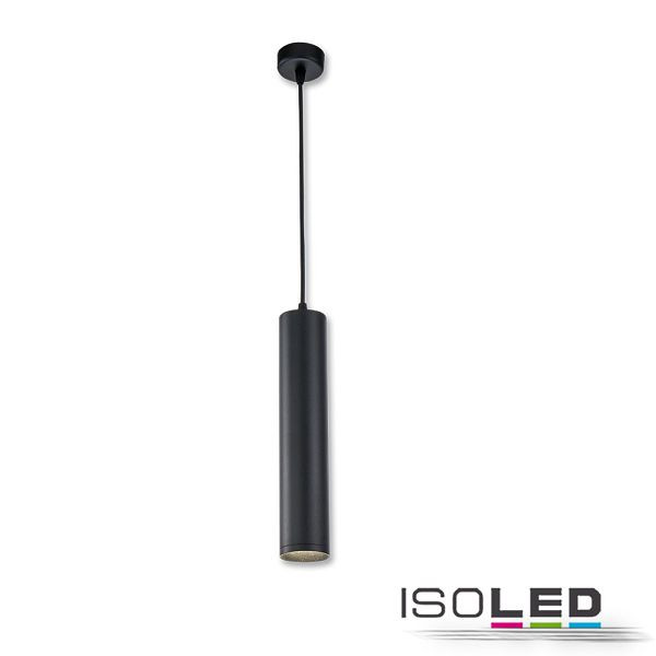 ISOLED Pendelleuchte 300 GU10, rund, schwarz, ohne Leuchtmittel, 114217