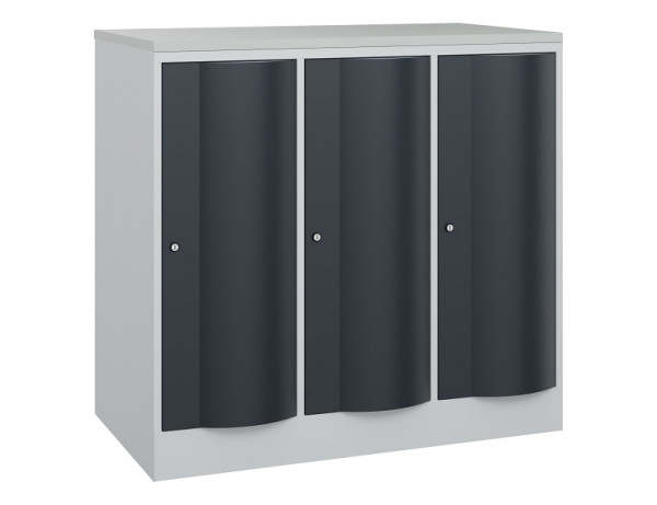 C+P XL-Garderobenschrank Resisto, H1077xB1148xT640mm, 7035/7016, 8271-373 S10100