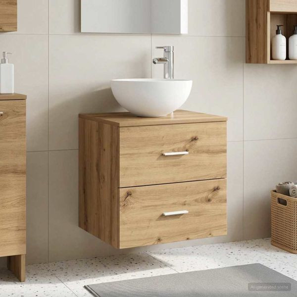 vidaXL Wandmontierte Waschtisch Artisan-Eiche 49,5 x 41 x 64,5 cm, 890269