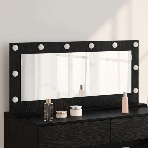 vidaXL Kosmetikspiegel mit Spiegel Schwarze Eiche 100 x 45 x 18 cm, 868326