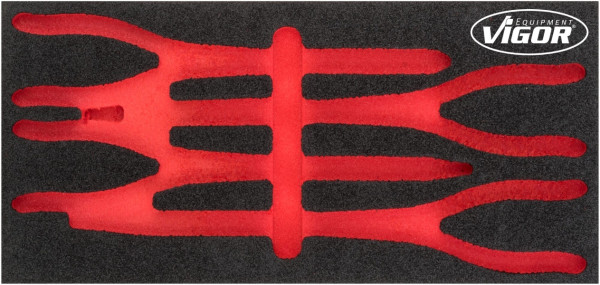 VIGOR 2-Komponenten Weichschaum-Einlagen, Einlagenmaß / Schubladengröße: S (188 x 393 x 35 mm), Verwendung: V4995, V4995-L