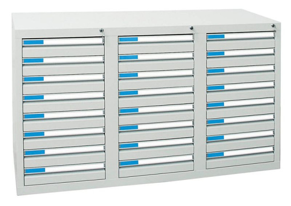 stumpf Schubladenschrank Serie ESTA, RAL 7035/7035, 24 Schubladen (24x100 mm), 7603107
