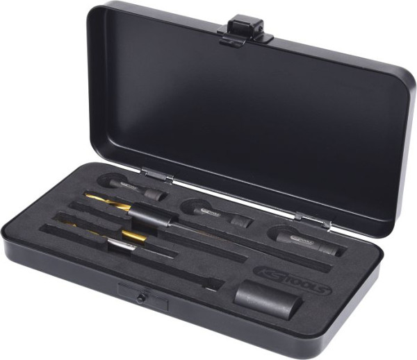 KS Tools Universal Glühkerzen-Ausbohrsatz M10 x 1, 8-teilig, 152.1030