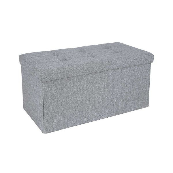 SONGMICS Bank mit Stauraum 76 cm Hellgrau, LSF47G, 6955880338825