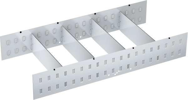 Hazet Trennblech Satz, 6-teilig, für hohe Schublade für Werkstattwagen Assistent 179 N XXL L 863 x H 118 mm, 161T-179NXXL/6H