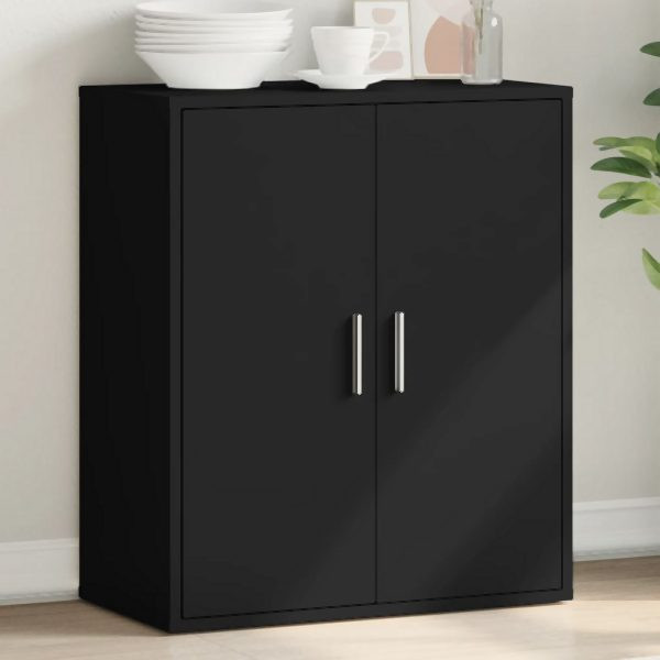 vidaXL Sideboard Schwarz 79x38x80 cm Holzwerkstoff, 840514