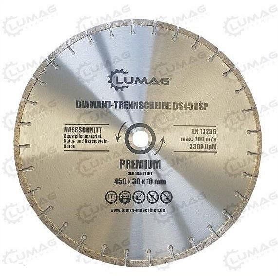 LUMAG Diamant-Trennscheibe, segmentiert Ø 450 x 30 mm für Nassschnitt passend für STM450-700 und STM-450PRO, DS450S