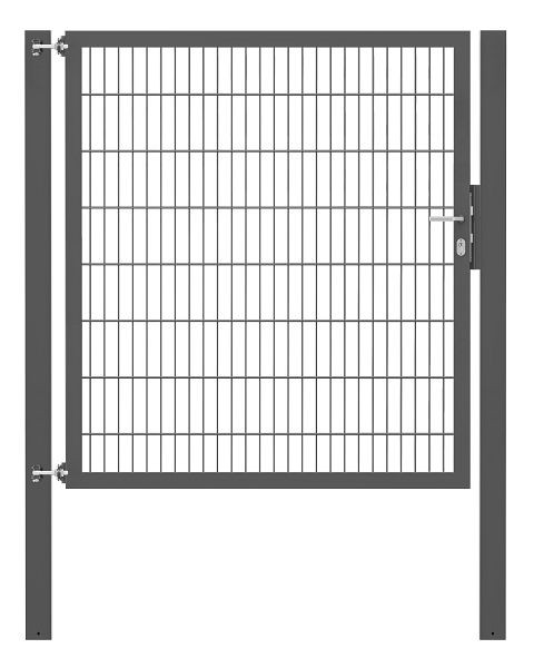 Alberts Einzeltor Flexo Plus Typ 8/6/8, Stahl, feuerverzinkt anthrazit RAL 7016, zum Einbetonieren, 1500 mm x 1600 mm, 636166