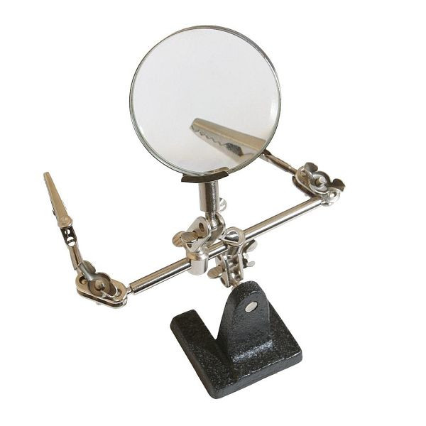 Silverline Dritte Hand mit Lupe, 63 mm, 2,5-fache Vergrößerung, 633830