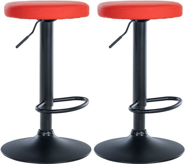 CLP Barhocker Ponte Kunstleder schwarz, rot, VE: 2 Stück, 323495