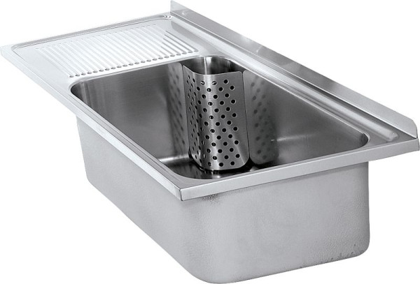 KWC Mehrzweckbecken, Sirius, Edelstahl, 1100x357x550 mm, Tropfteil links, 2000100062