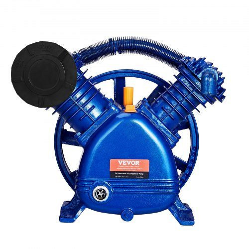 VEVOR Luftkompressor-Pumpenkopf, 5,5 PS, 5,75 CFM, 90 PSI, ölgeschmierter 2-Zylinder V-Typ aus Gusseisen, max. 185 PSI, KQYSJBTSGBTCUHG46V0