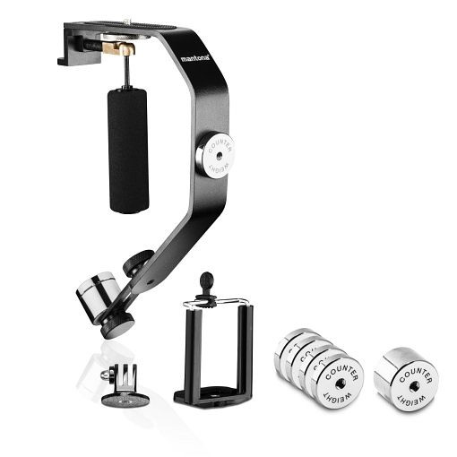 Mantona Schwebestativ für Action Cam + Smartphone, 1020313