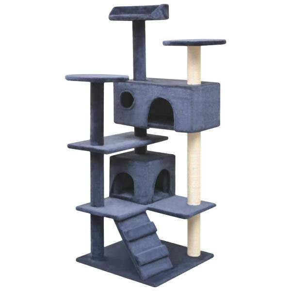 vidaXL Katzen-Kratzbaum Sisal 125 cm Dunkelblau, 170479