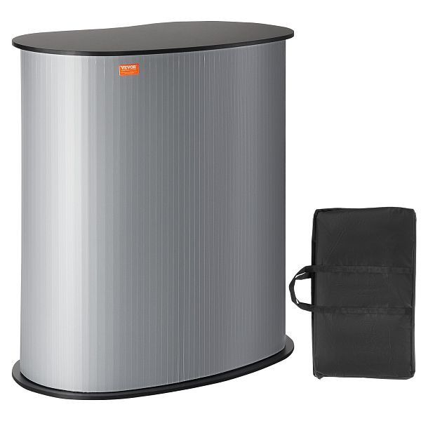 VEVOR Tragbare Messetheke, 900 x 490 x 940 mm, Pop-Up-Podium mit Aufbewahrungsregal, Tragetasche, LSZST20DCSZKAJK1FV0