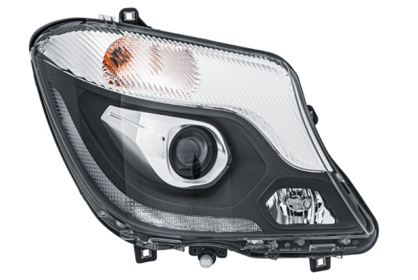 HELLA LED/Bi-Xenon/FF-Hauptscheinwerfer, für u.a. Mercedes-Benz Sprinter 3,5-T Box (906), ECE, für Rechtsverkehr, rechts, 1EJ 011 030-321
