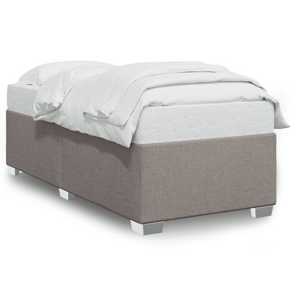 vidaXL Bettgestell Taupe 90x200 cm Stoff, 3284447, 8721102693298