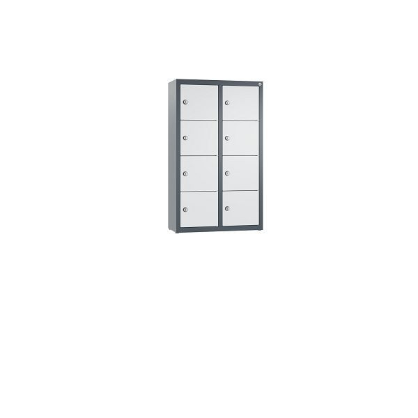 C+P Kleingefachschrank, 8 Fächer, H770xB460xT200 mm, Anthrazit/Grau, 80700-233 S10043