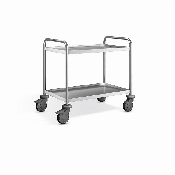 B.PRO SW 8 X 5-2 Kids Servierwagen aus rostfreiem Edelstahl mit Kunststoffrollen, 574985