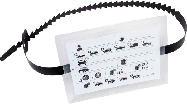 Eichner Rad-/Reifenanhänger, Weiß, Schlaufenlänge: 110 cm, Inhalt je VE: 50 Stück, 9219-00094