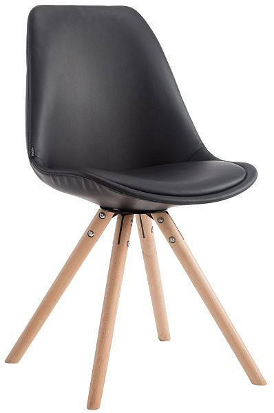 CLP Besucherstuhl Laval Natura Rund, schwarz, 152296801