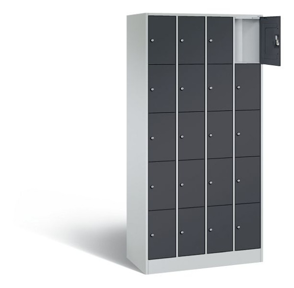 C+P Schließfachschrank Serie 8070, H1950xB900xT480 mm, Grau/Anthrazit, 80700-40 S10450