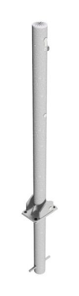 Schake Absperrpfosten Stahlrohr Ø 60 x 2,5 mm umlegbar mit Profilzylinderschloss, zum Einbetonieren mit Bodenhülse, 460UZH