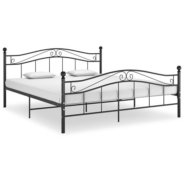 vidaXL Bett Schwarz Metall 140x200 cm, 324997