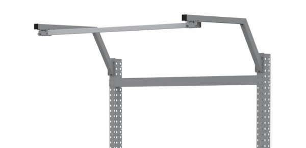 Manuflex Schienenbahn-Laufschiene in Lichtgrau RAL 7035 für UNIVERSAL/PROFI/PACKPOOL-Aufbauportale, für Tischbreite 1000 mm, Lichtgrau, ZB3891.7035