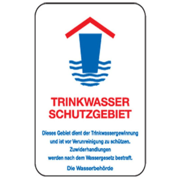 Stein HGS Natur- und Umweltschutzschild -Trinkwasser Schutzgebiet-, 420x315 mm/reflektierend (RA1), uw090006229