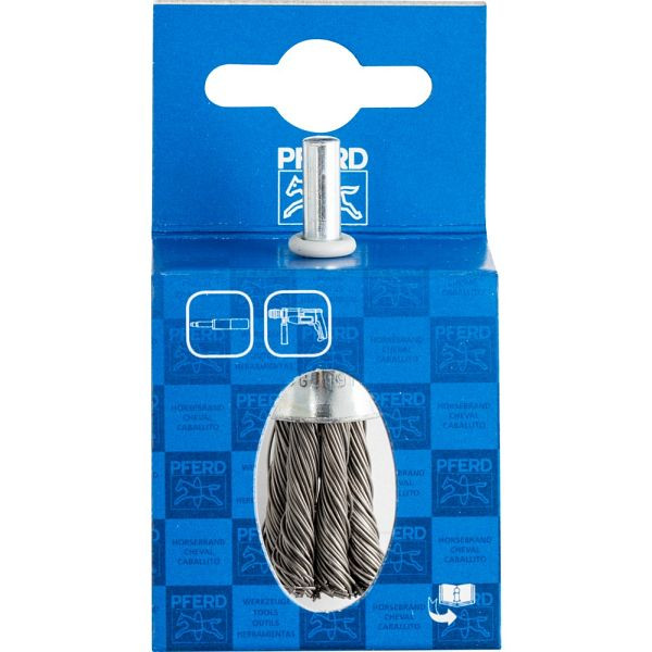 Pferd Pinselbürste mit Schaft, gezopft POS PBG 1919/6 ST 0,50, VE: 10 Stück, 43706003