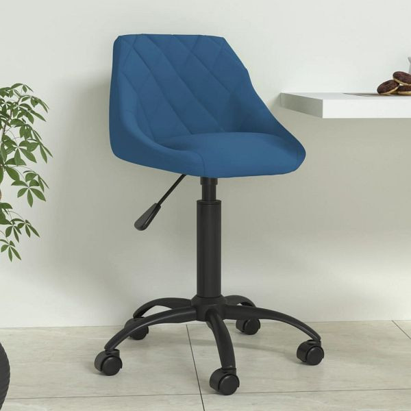 vidaXL Esszimmerstuhl Blau Samt, Polyester, 335364, 8720286537442