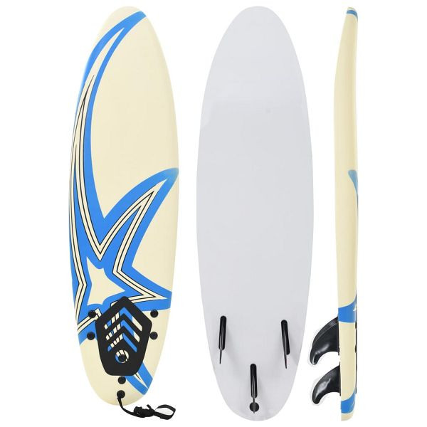 vidaXL Surfbrett 170 cm Stern-Design, Material: XPE-Deck + PP-Boden + EPS-Schaumkern, 91689