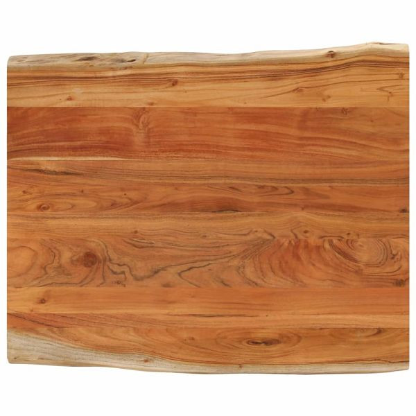 vidaXL Tischplatte 100x80x3,8cm Rechteckig Massivholz Akazie Baumkante, 370652