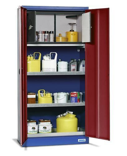 asecos Umweltschrank UWS 19 mit 1 Bodenwanne gemäß Stawa-R, 2 Wannenböden und Sicherheitsbox, 136802