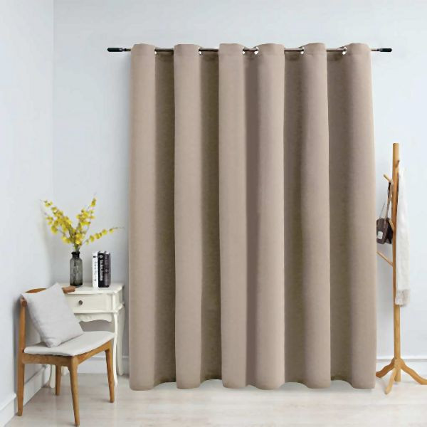 vidaXL Verdunkelungsvorhang mit Metallösen Beige 290 x 245 cm, 134445