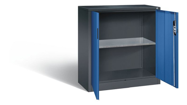 C+P Werkzeugschrank Acurado, H1000xB930xT400mm, Farbe: Schwarzgrau / Enzianblau, Muldengriff, 8820-000 S10254